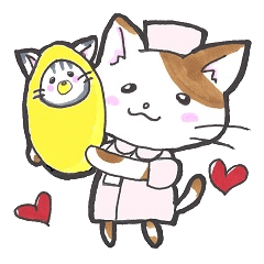 [LINEスタンプ] ナースにゃんこのお仕事