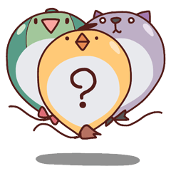 [LINEスタンプ] Dotji Balloon Questionの画像（メイン）