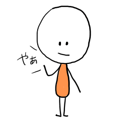 [LINEスタンプ] The boy comes from doodle world.