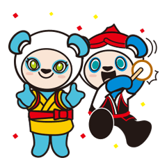 [LINEスタンプ] アクアパンダ チャリとチャラ沖縄方言