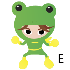 [LINEスタンプ] NinjaFrog_English_Ver