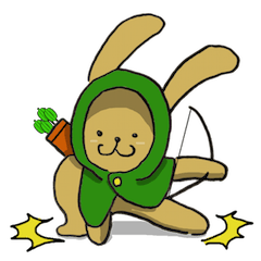 [LINEスタンプ] ロビンフッド野うさぎ