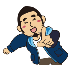 [LINEスタンプ] ゴリひげ君