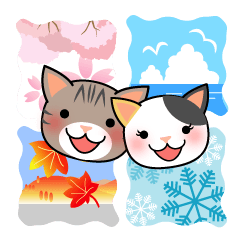 [LINEスタンプ] 猫の歳時記の画像（メイン）