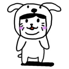 [LINEスタンプ] いぬになりたかったねこの画像（メイン）