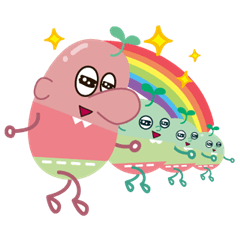 [LINEスタンプ] Beans  and  Peas