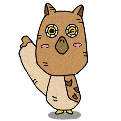 [LINEスタンプ] ふくろうのホーホーの画像（メイン）