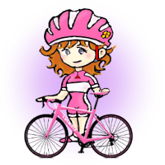[LINEスタンプ] ルーシーと自転車
