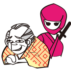 [LINEスタンプ] 越後屋＆くのいちの画像（メイン）
