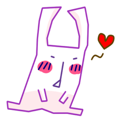 [LINEスタンプ] らび（角角シリーズ）