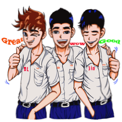 [LINEスタンプ] VERY CUTE THAI BOY (international)の画像（メイン）