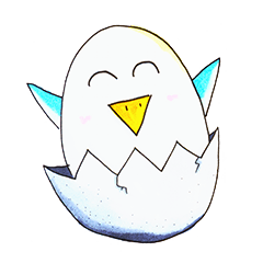 [LINEスタンプ] egg penguin