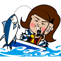 [LINEスタンプ] 釣りガールりかちゃんの画像（メイン）