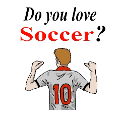 [LINEスタンプ] I love soccerの画像（メイン）