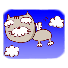 [LINEスタンプ] 空飛ぶねこじじぃの画像（メイン）