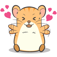[LINEスタンプ] Tochi - Funny and Lucky Hamster