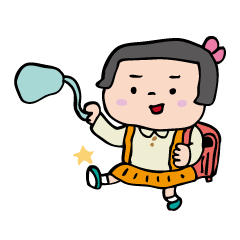 [LINEスタンプ] おかっぱっ子、かの子