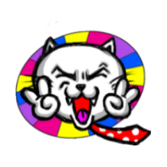 [LINEスタンプ] カッチョいい白猫くんの画像（メイン）