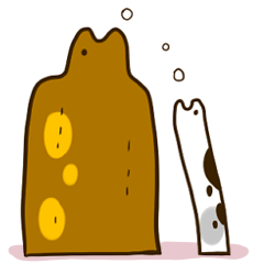 [LINEスタンプ] ちんあなごさん と たてウツボくん