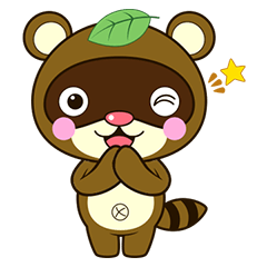 [LINEスタンプ] たぬきのぽん吉