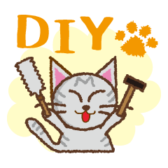 [LINEスタンプ] にゃんこdeスタンプ〜DIY編の画像（メイン）