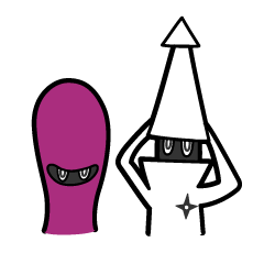 [LINEスタンプ] タコ忍者とイカ忍者