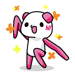 [LINEスタンプ] ふりそでパンダ