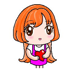 [LINEスタンプ] ORANGE GIRL mood articlesの画像（メイン）