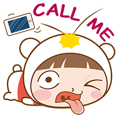 [LINEスタンプ] White Bear Girl！