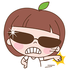 [LINEスタンプ] Little Apple Girl