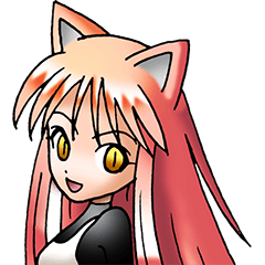 [LINEスタンプ] ラブガール ねこまた