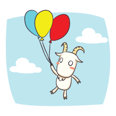 [LINEスタンプ] Crazy Goaty - Lucky and Happy Goat