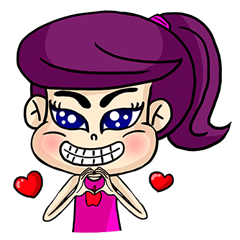 [LINEスタンプ] Yam Roll, a cute little girl