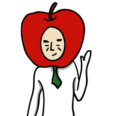 [LINEスタンプ] 働くりんごさん。の画像（メイン）