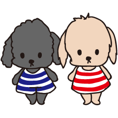 [LINEスタンプ] Twin Dogsの画像（メイン）