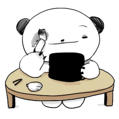 [LINEスタンプ] すっぴんパンダちゃん