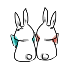 [LINEスタンプ] Rabbit or rabbit