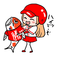 [LINEスタンプ] ベースボールガールズの画像（メイン）