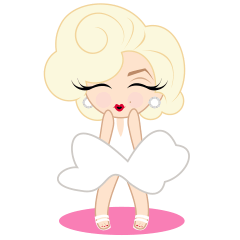 [LINEスタンプ] Mini Marilynの画像（メイン）