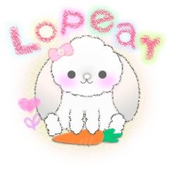 [LINEスタンプ] たれ耳うさぎのメッセージ1の画像（メイン）