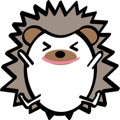[LINEスタンプ] ハリネズミのはりすけくんの画像（メイン）