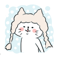 [LINEスタンプ] 水玉にゃんこ。の画像（メイン）