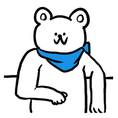 [LINEスタンプ] やたら白い動物