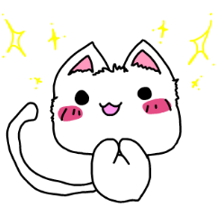 [LINEスタンプ] しろねこちゃん♪の画像（メイン）