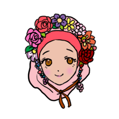 [LINEスタンプ] Floral girlsの画像（メイン）