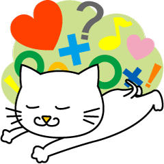 [LINEスタンプ] もぐねこちゃん 日本語版 その1の画像（メイン）