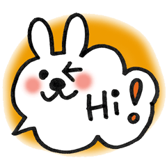 [LINEスタンプ] ふきだしメッセージ（うさぎのめーちゃん）