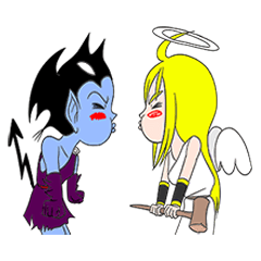 [LINEスタンプ] 天使と子悪魔