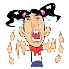 [LINEスタンプ] ANGRY AIKOの画像（メイン）