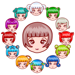 [LINEスタンプ] Zodie Gigi The Asian Zodiac Lover (EN)